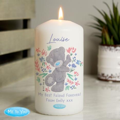 Personalised Me to You Floral Pillar Candle Extra Image 1